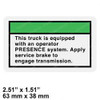 2080139: Aftermarket Hyster Label Operator