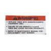 8519: Aftermarket MEC (Mayville Eng) Decal - Warning Tire Replc