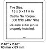 46287: Aftermarket Genie Decal - Tire Specs