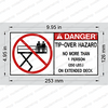 66551-000: Upright DECAL - DANGER TIP OVER HAZARD