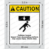 66556-000: Upright DECAL - CAUTION DESCENDING PLAT