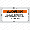 66557-001: Aftermarket Upright Decal - Max Load 500Lbs
