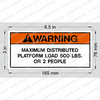 66557-001: Upright DECAL - MAX LOAD 500LBS