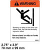69009: Aftermarket Crown Forklift Decal - Warning Stand On