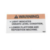 7827: Aftermarket MEC (Mayville Eng) Decal - Warning Light Quadrex