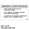 8598: Aftermarket MEC (Mayville Eng) Decal - Emergency Down