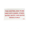 9633: Aftermarket MEC (Mayville Eng) Decal - Control Box