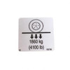 132736: Aftermarket Skyjack Label Wheel Load 1860KG Pic