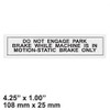 91143182: Aftermarket JLG Decal - Park Brake