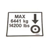 1703472: Aftermarket JLG Decal - Max Tire Load