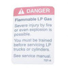 69727: Aftermarket Crown Danger Flammable Lp Gas
