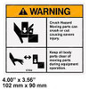 97664: Aftermarket Genie Decal Warn Crush Haz Moving Pt