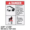 97672: Aftermarket Genie Decal Danger Crush Hazard