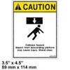 066556-000: Aftermarket Upright Decal - Caution Descending Plat