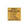 1-1287: Aftermarket Genie Decal - Daily Checklist
