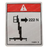 114010: Aftermarket Genie Decal Danger-side Force 222N