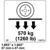 132713: Aftermarket Skyjack Decal - Wheel Load Pictorial