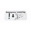 133277: Aftermarket Genie Decal Label Emergency Lowering