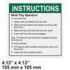 133450: Aftermarket Genie Decal - Instructions Work Tray