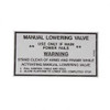 1701437: Aftermarket Jlg Decal Manual Lowering