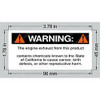 1702961: Aftermarket Gradall Decal Warning Prop 65/GAS
