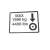 1703493: Aftermarket JLG Decal Max Whl Load
