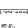 1703996: Aftermarket Gradall Decal 230/500 Max Cap