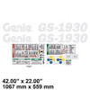 214908: Aftermarket Genie Decal Kit - 1930 Platform
