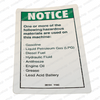 28164GT: Aftermarket Genie Decal - Notice Hazardous Matl