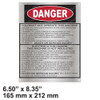 3251308: Aftermarket Gradall Nameplate Danger