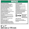 32702: Aftermarket Genie Decal - Notice Operating Instrn