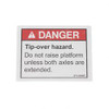 32932: Aftermarket Genie Decal - Danger Tipover Axles