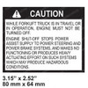 37D-1KC-1510: Aftermarket Komatsu Decal - Caution Plate
