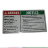44220: Aftermarket Genie Decal - Danger Brake Rel Safety