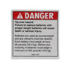 44238: Aftermarket Genie Decal Danger Tip-Over Battr