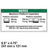 52061: Aftermarket Genie Decal - Notice Max Cap 500
