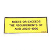 61220-001: Aftermarket Upright Decal - Ansi Requirements 1990