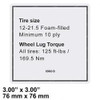 65063: Aftermarket Genie Decal - Notice Tire Specs