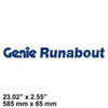 72184: Aftermarket Genie Decal - Genie Runabout