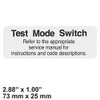 72818: Aftermarket Genie Decal - Test Mode Switch