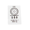 82549: Aftermarket Genie Decal Label Wheel Load S60