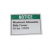 97519: Aftermarket Genie Decal Notice Side Force Ansi