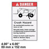 97670: Aftermarket Genie Decal Danger Crush Hazard