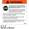 -69004: Aftermarket Crown Decal - Warning Moving Vehicle