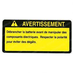 220022792: Aftermarket Yale Decal - Battery Disconnect