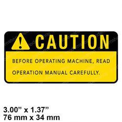 220023814: Aftermarket Yale Decal-caution