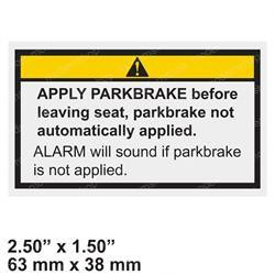 519432675: Aftermarket Yale Forklift Label-Park Brak