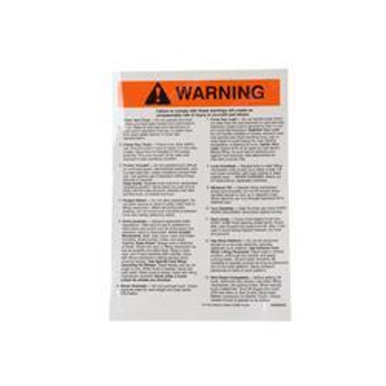 519770800: Aftermarket Yale Forklift Operator Decal