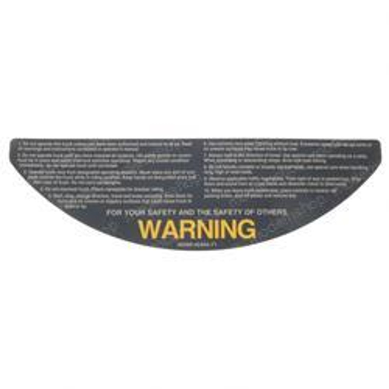 00590-41768-71: Aftermarket Toyota Forklift Decal - Tow Warning 00590-41768-71: Aftermarket Toyota Forklift Decal - Tow Warning