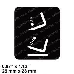580008062: Aftermarket Yale Forklift Decal - Fork Tilt